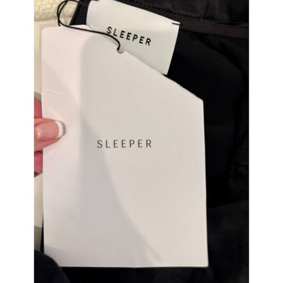 Sleeper Black Party Shirt Dress w/ detachable feather trims NWT - Size S - Picture 8 of 9